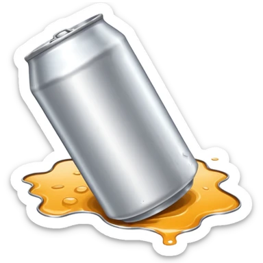 beer can lying on the ground sticker