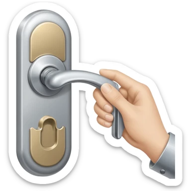 door handle card hand sticker