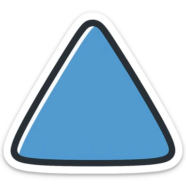 blue triangle minimalist style sticker