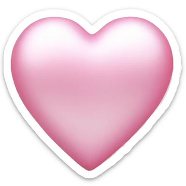 Pink pearl heart sticker