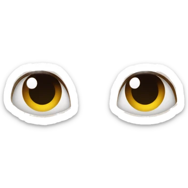 Straight faced side eye sticker