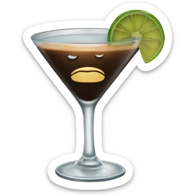 expresso martini in rocks glass sticker