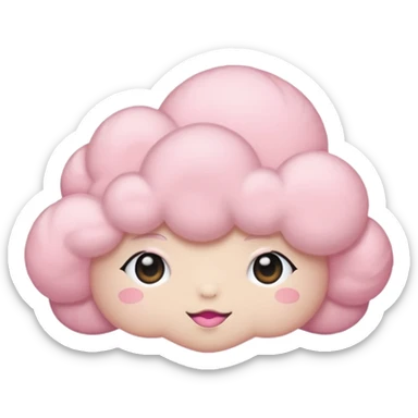 Pink cloud headband sticker