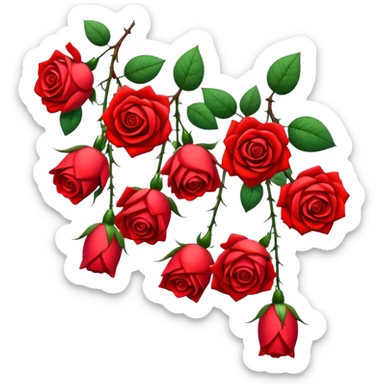 Roses hanged for drying sticker