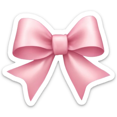 light pink ribbon bow sticker