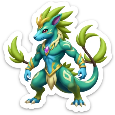Tribal Colorful Fruity Gay Manectric-Electrike-Skiddo-Suicune-Virizion-Zygarde-fusion-hybrid-creature  sticker