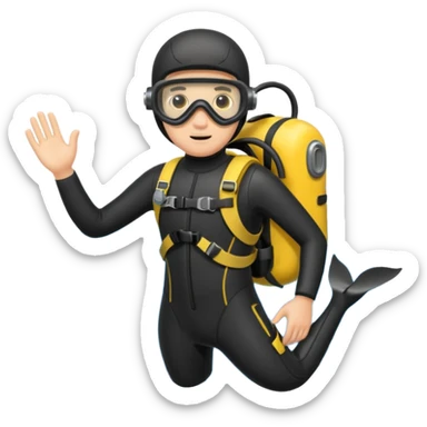 scuba diver underwater sticker
