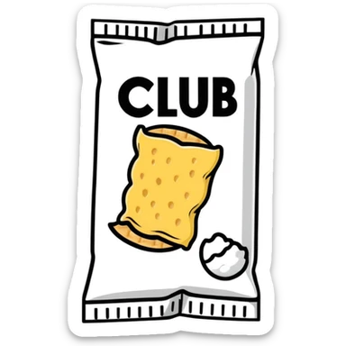 Club Social salt cracker pack sticker