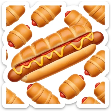 Mini hotdog in a croissant  sticker