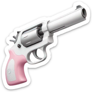 light pink and white gun  sticker