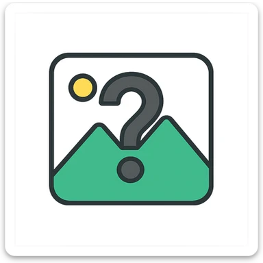 minimal image placeholder emoji icon with gray color and a question mark overlay sticker
