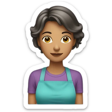 Femme qui fait la vaisselle sticker