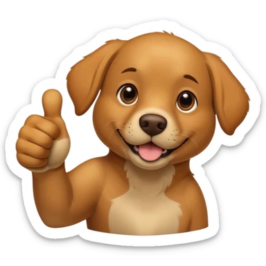 An adult Labrador's paw giving a thumbs up. sticker