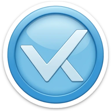 A check mark in a blue circle, like in Telegram. sticker