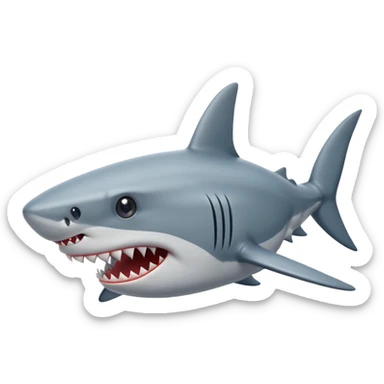A shark with star eyes sticker