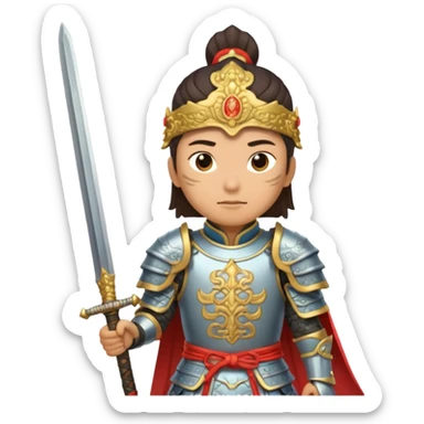chinese ancient warrior sticker