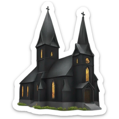 black gothic church sticker