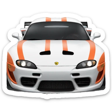 autos de carrera de supra sticker