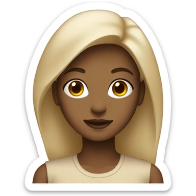 Clean girl in beige sticker