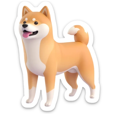 shiba inu, fitness sticker