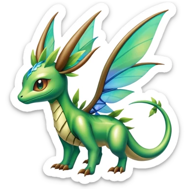 Shiny Exotic Flygon-Leafeon-Celebi-Scyther-Hybrid-Creature sticker