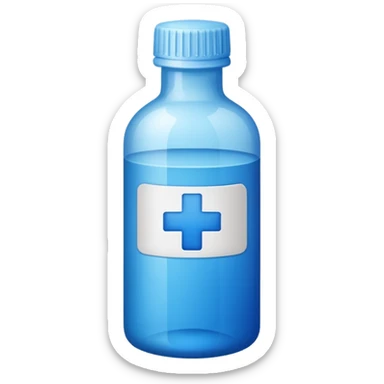 medical grade bottle of dye sticker