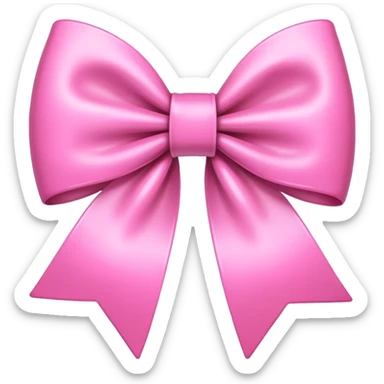 Pink bow sticker