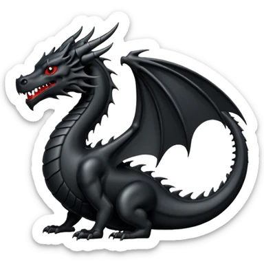 Minimalist Black dragon symbol sticker