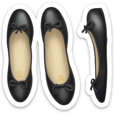 Black Chanel ballet flats sticker