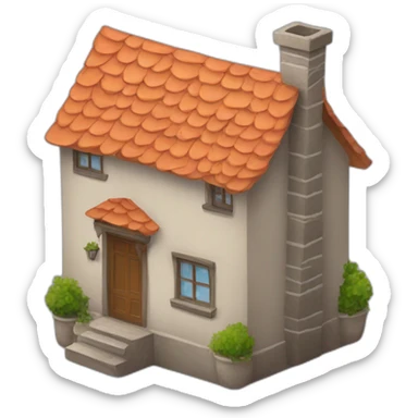 House with lot of pillers sticker