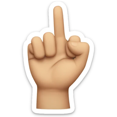 Hush emoji with finger shaking sticker