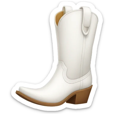 white cowgirl boot sticker