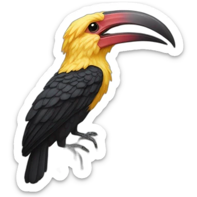 Yellpw billed Hornbil sticker
