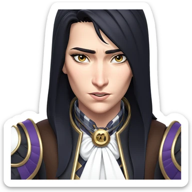 caitlyn portrait with ascot sticker