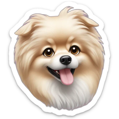 Pomeranian poodle glay sticker