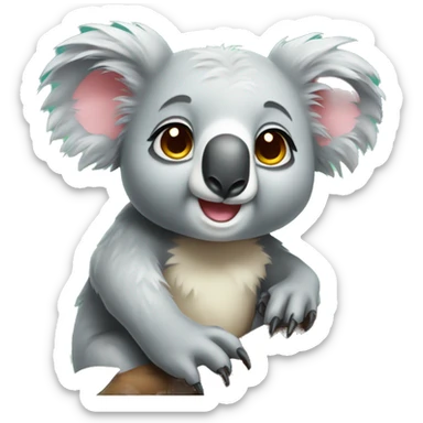 Koala, sunshine, cute eyes,  sticker