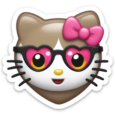 Hello kitty heart eyes sticker