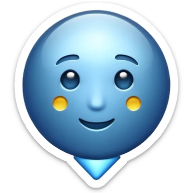 pin but blue not red sticker