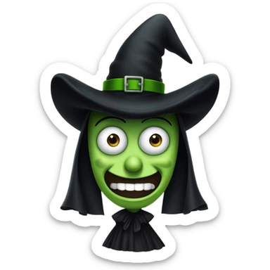 Spongebob as the wicked witch of the west sticker