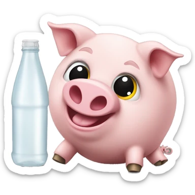 Pig with bvb trickot and spezi bottle  sticker