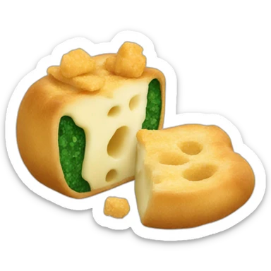 bolón de verde con queso y chicharrón sticker