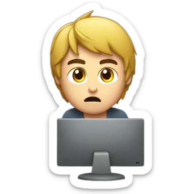 dan getting angry about his monitor sticker