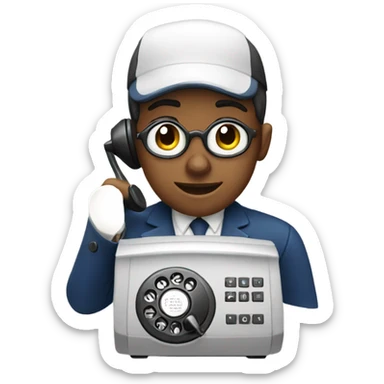 Rotary phone operator  sticker