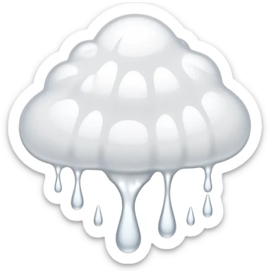 individual white glue drops falling and dripping  sticker