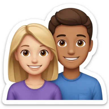 A teen couple  sticker