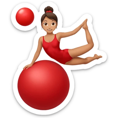 woman on ball sticker