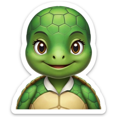 hostess at a restaurant as a turtle  sticker