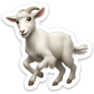 dancing super goat sticker