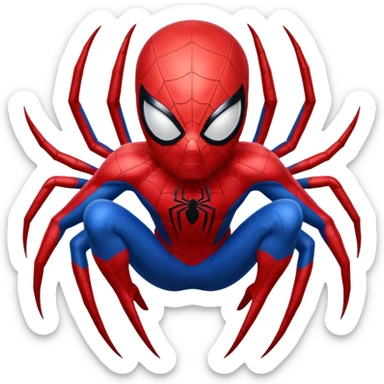 Create spider man logo emoji sticker