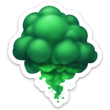 a murky green poisonous gas cloud sticker